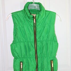 Michael Kors Puffer Jacket Vest Size M Green